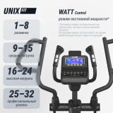 Эллиптический тренажер UNIX Fit E-1100 (LED) PRO с автонаклоном (полукоммерческий)