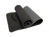 Коврик для йоги 10 мм двухслойный TPE черно-серый Original Fit.Tools