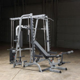 Машина Смита Body Solid GS348Q с тягой (стек 90кг) и батерфляем