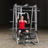 Машина Смита Body Solid GS348Q с тягой (стек 90кг) и батерфляем
