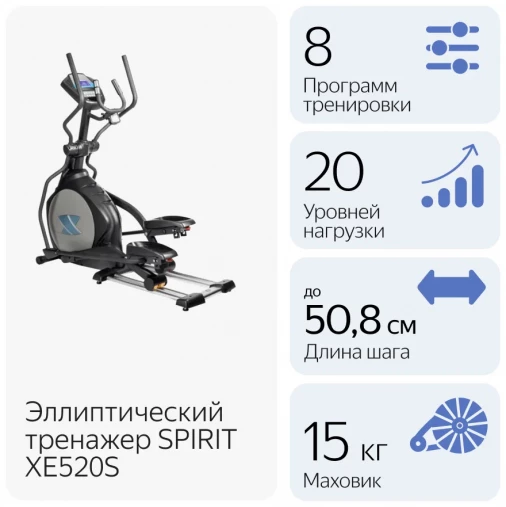 Эллиптический тренажер Spirit XE520S Эллиптический тренажер Spirit XE520S