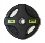 Диск олимпийский обрезиненный черный с двумя хватами 20 кг Original Fit.Tools ф50 мм Диск олимпийский обрезиненный черный с двумя хватами 20 кг Original Fit.Tools ф50 мм