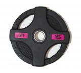 Диск олимпийский обрезиненный черный с двумя хватами 15 кг Original Fit.Tools ф50 мм Диск олимпийский обрезиненный черный с двумя хватами 15 кг Original Fit.Tools ф50 мм