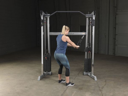 Сдвоенная блочная стойка / Кроссовер угловой Body-Solid GDCC200 со стеками 72.5 кг Сдвоенная блочная стойка / Кроссовер угловой Body-Solid GDCC200 со стеками 72.5 кг