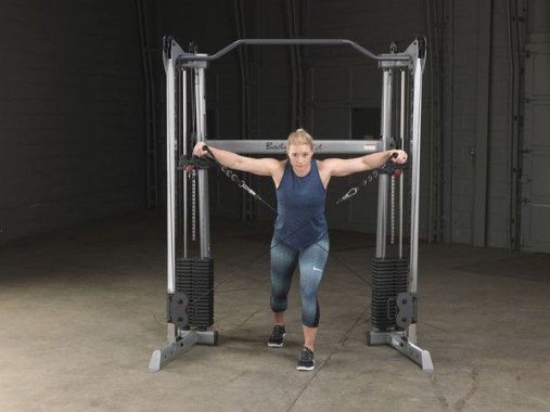 Сдвоенная блочная стойка / Кроссовер угловой Body-Solid GDCC200 со стеками 72.5 кг Сдвоенная блочная стойка / Кроссовер угловой Body-Solid GDCC200 со стеками 72.5 кг