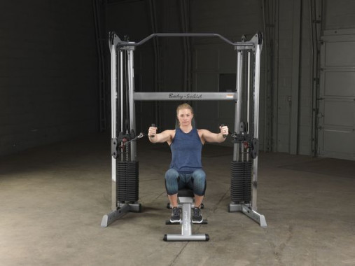 Сдвоенная блочная стойка / Кроссовер угловой Body-Solid GDCC200 со стеками 72.5 кг Сдвоенная блочная стойка / Кроссовер угловой Body-Solid GDCC200 со стеками 72.5 кг