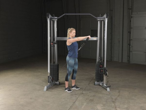 Сдвоенная блочная стойка / Кроссовер угловой Body-Solid GDCC200 со стеками 72.5 кг Сдвоенная блочная стойка / Кроссовер угловой Body-Solid GDCC200 со стеками 72.5 кг