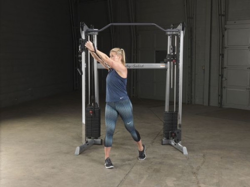 Сдвоенная блочная стойка / Кроссовер угловой Body-Solid GDCC200 со стеками 72.5 кг Сдвоенная блочная стойка / Кроссовер угловой Body-Solid GDCC200 со стеками 72.5 кг