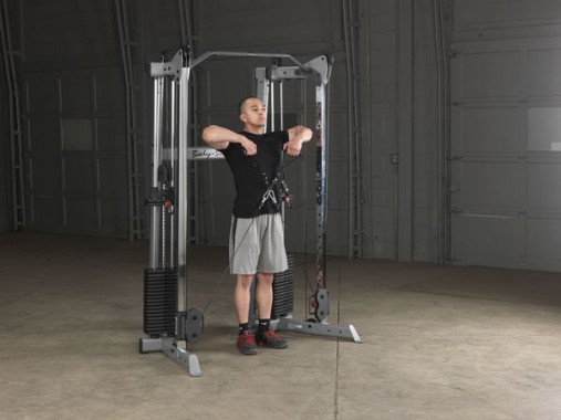 Кроссовер угловой Body-Solid GDCC210 - Компактная сдвоенная блочная стойка с двумя стеками по 72,5 кг Кроссовер угловой Body-Solid GDCC210 - Компактная сдвоенная блочная стойка с двумя стеками по 72,5 кг