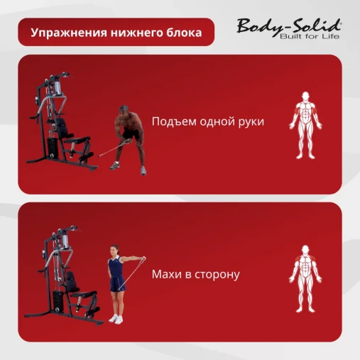 Силовой мультицентр Body Solid G3S со встроенным стеком 73 кг. Силовой мультицентр Body Solid G3S со встроенным стеком 73 кг.