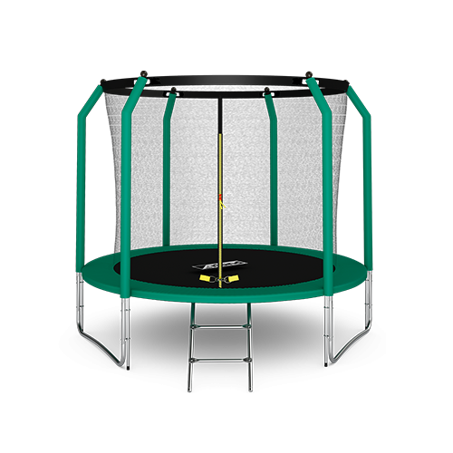 Батут премиум ARLAND 10FT с внутренней страховочной сеткой и лестницей (Dark green)