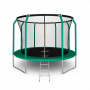 Батут ARLAND премиум 12FT (3,66 м) с внутренней страховочной сеткой и лестницей (Dark green)