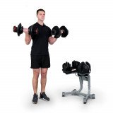 Пара регулируемых гантелей Liveup LS2315 по 40 кг на подставке Пара регулируемых гантелей Liveup LS2315 по 40 кг на подставке